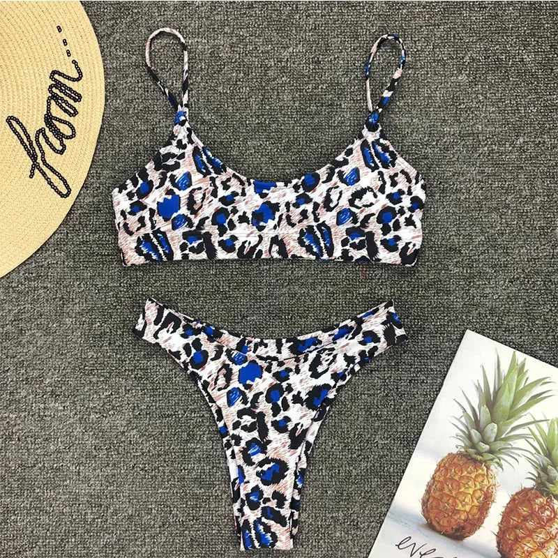 Colors 2025 Sexy Leopard Bikini Women Swimwear Female Swimsuit Two-pieces Bikini set Brazilian Bather Bathing Suit Swim - My Store