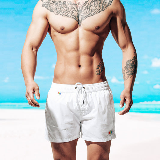 Beach Shorts Sports Loose Seaside Vacation Rainbow Swimming Shorts - My Store