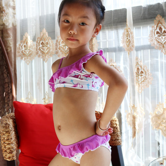 Girls Bikini Swimsuit Flamingo Kids Swimsuit - My Store